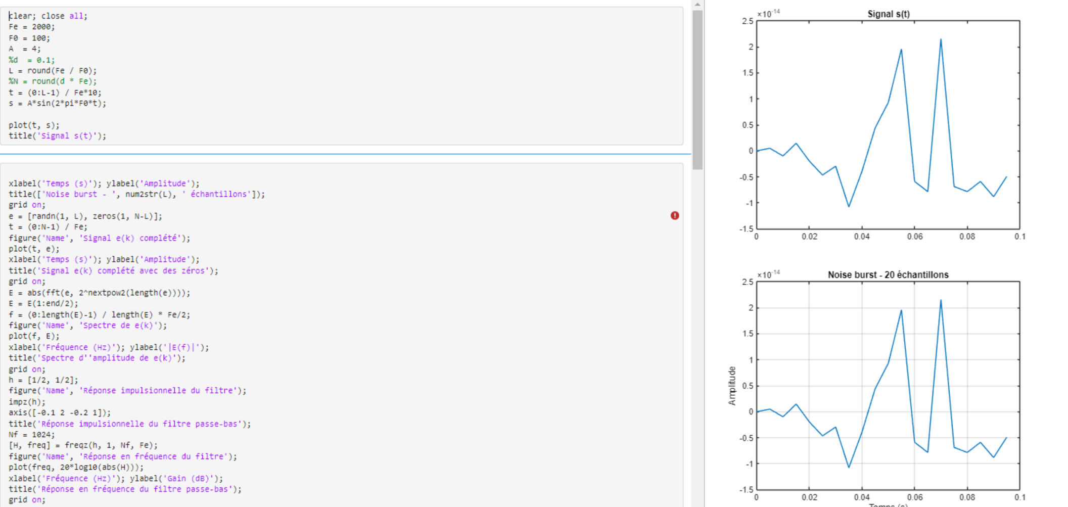 Illustration SAÉ 2.2 — Mesurer et caractériser un signal ou un système